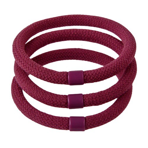 FJCO - Ikat Rambut Korea PolosTebal / Karet Rambut / Kuncir Rambut / Kunciran Rambut KM-034-maroon