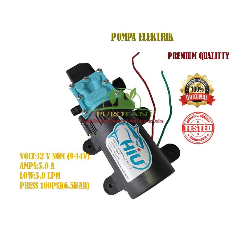 Dinamo Pump Sprayer HIU Pompa Elektrik 12V 5A 5LPM 100 PSI Premium Quality