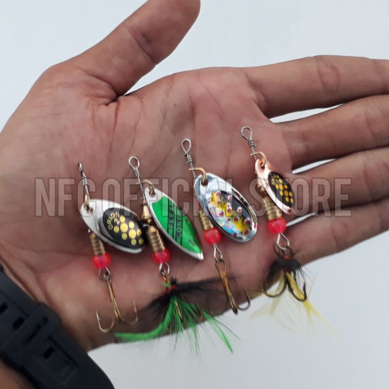 Spoon Inline Spiner Bait 4,5gr Umpan casting Rekomendasi untuk Ultralight casting Best Killer Action