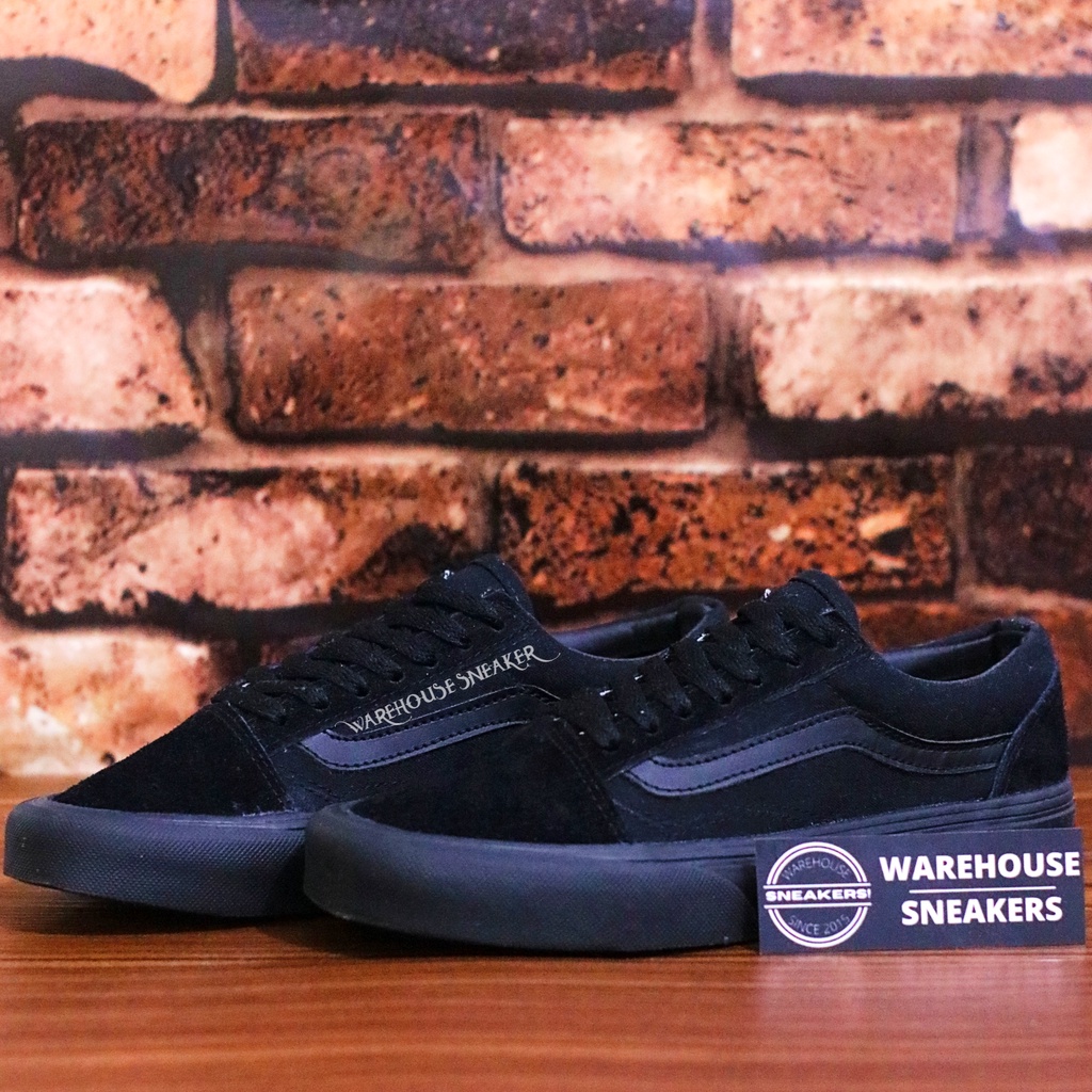 Sepatu Old Skool All Black Sepatu Sneakers OldSkool Old School Full Hitam