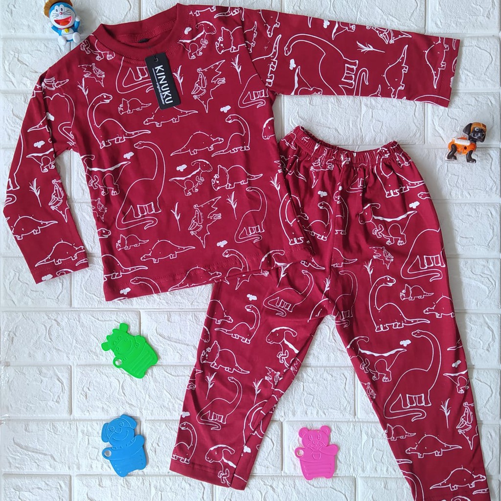 Grosir piama anak full print piama kaos pp