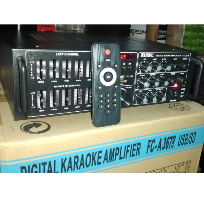 G401 firstclass digital echo mixer mixing power ampli bluetooth Amplifier bluetoot Equalizer bluetot karaoke blutut USB MP3 player audio sound system AC DC profesional pro aux dj vocal vokal 4 channel chanel G401  MAXSIMAL SPEAKER PASIF UKURAN BISA.SAMPAI