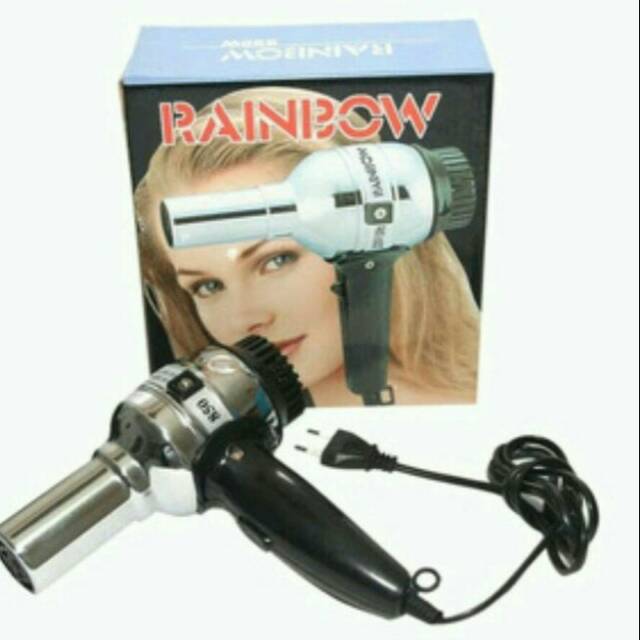 Hair Dryer RAINBOW Pengering Rambut 350/850W hairdryer panas bulu anjing kucing low watt kecil murah