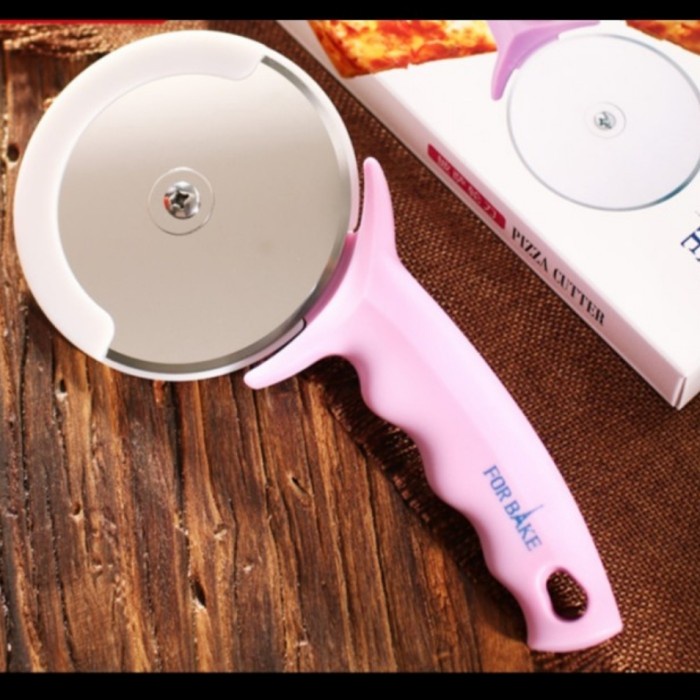 Forbake Pink Pizza cutter / pisau roll pemotong pizza / pie