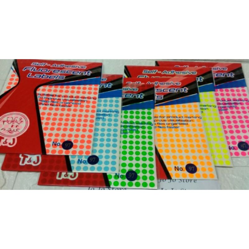 

Label Tom and Jerry bulat warna no.97 diameter 8mm