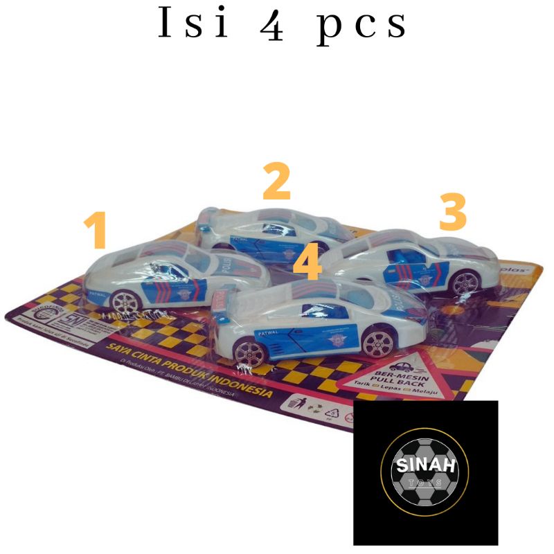 Mainan Mobil Polisi Indonesia Kecil Tarik KGP-71 Murah