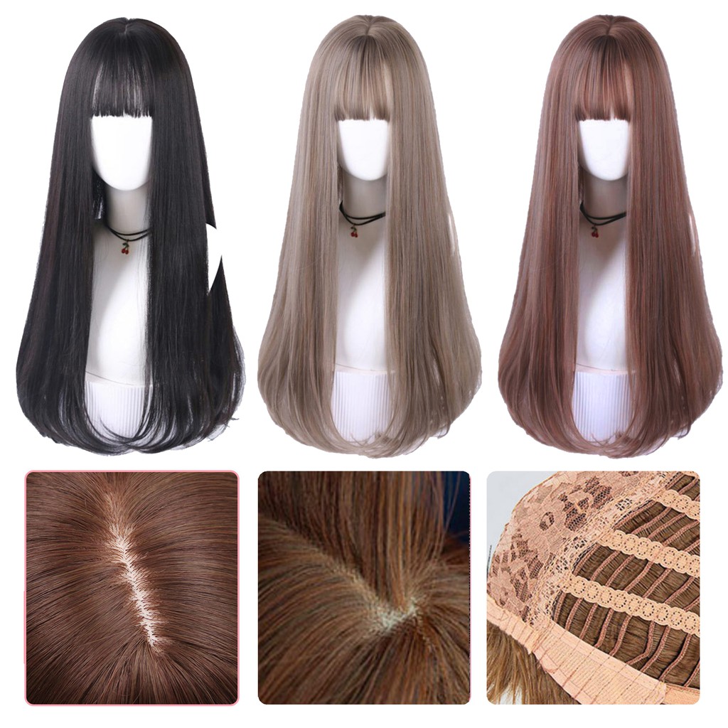 WDA-09 wig daily lolita rambut palsu panjang straight lurus