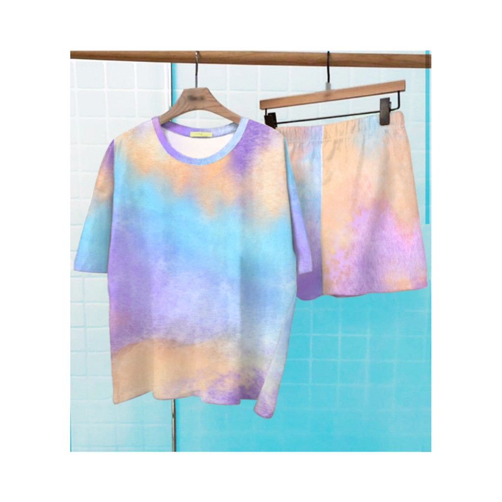 Set Setelan  Wanita Tie Dye Lestari  / Cotton Candy