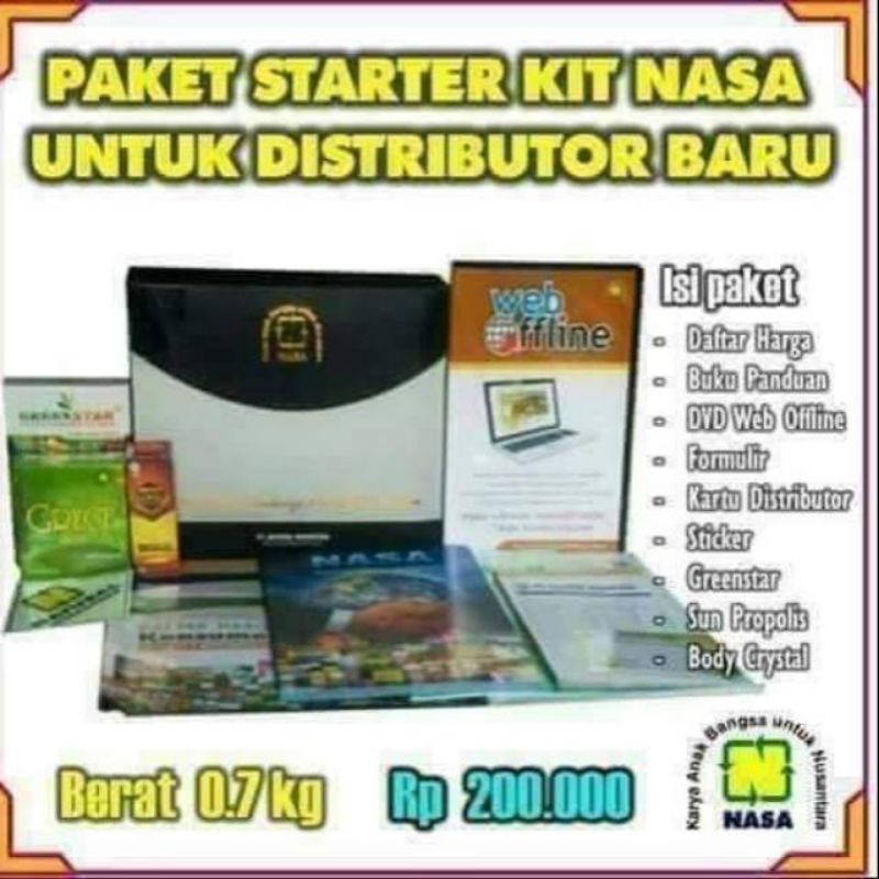 

STATERKIT NASA - CARA MEMBER NASA - PAKET DISTRIBUTOR AGEN