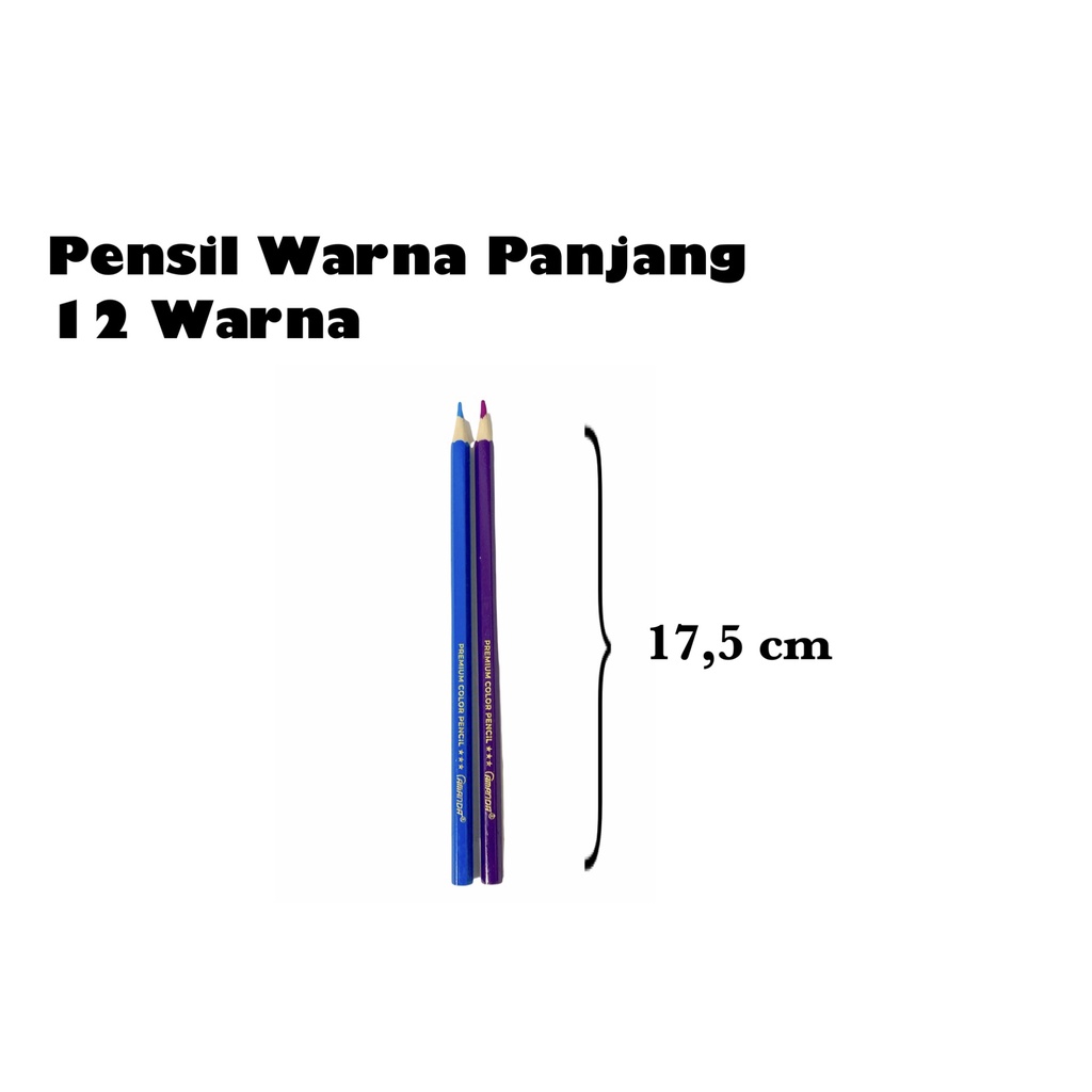 Pensil Warna Panjang 12 Warna ACP-127 (Set)-1