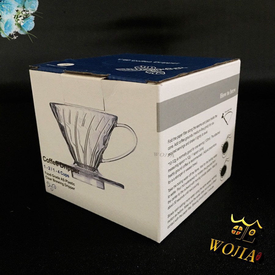 Coffee Dripper V60 Size 01 Acrylic Transparant Saringan Kopi Pour Over