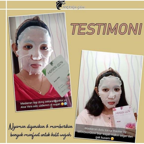 MASKER WAJAH MRASKIN GLOW/ DAILY RECIPE SHEETMASK BPOM