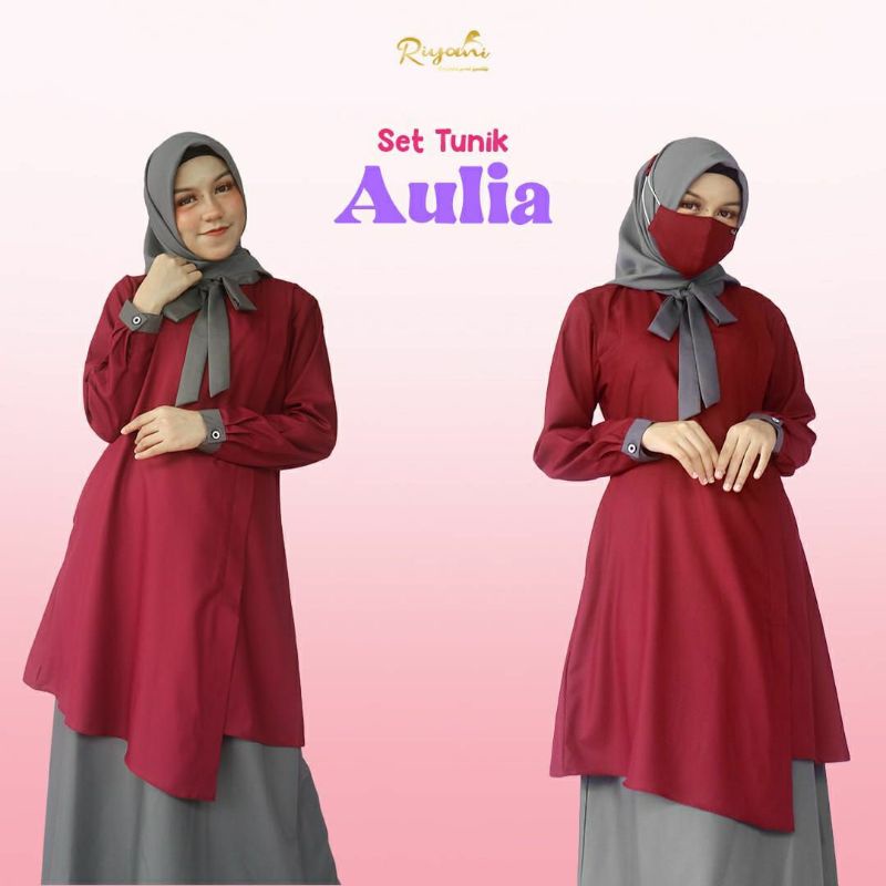 Tunik aulia kombinasi/Set tunik aulia/tunik aulia riyani