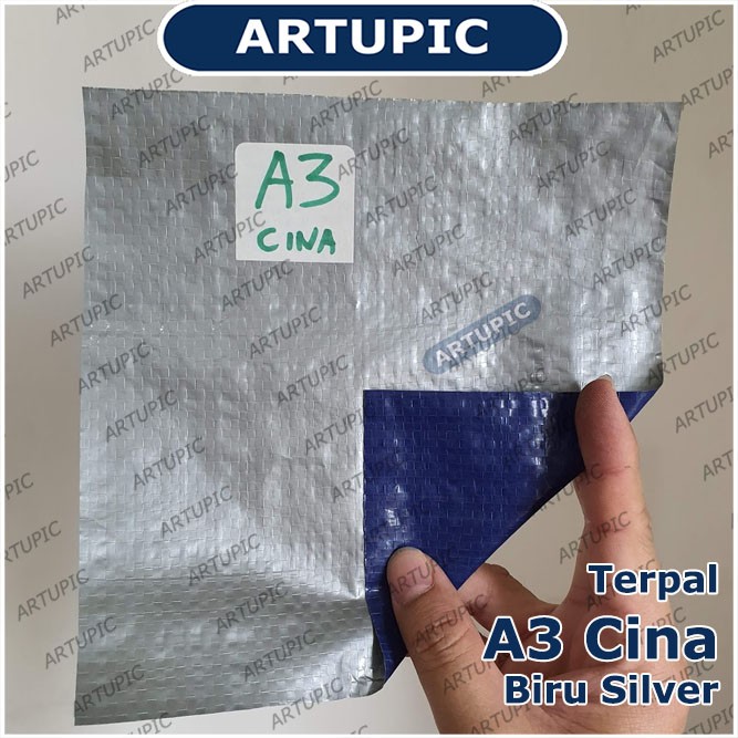 TERPAL A3 CINA BIRU SILVER TERPAL KANDANG AYAM TERPAULIN TERPAL PLASTIK DINDING ALAS PLAFON KANDANG