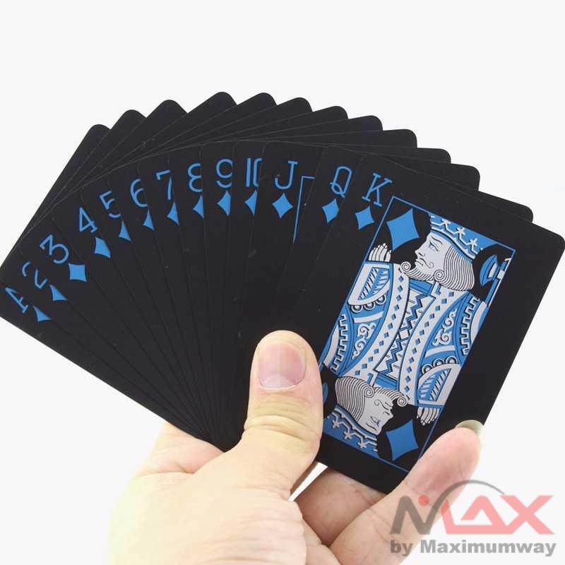 Kartu Poker DEDOMON Kartu Remi Plastik Anti Air Waterproof Profesional awet tahan lama berkualitas kartu bridge Blackjack Quality Gold Blue Waterproof PVC Plastic Magic Playing Card Set Durable Poker Board Game Texas Magic Box-packed