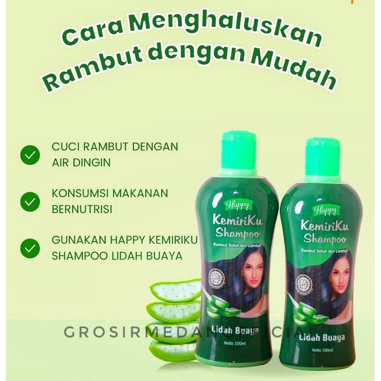 HAPPY KEMIRIKU - LIDAH BUAYA - SHAMPOO HAIR LOTION TONIC HAIR SPRAY MINYAK KEMIRI MINYAK ZAITUN MINTMYAK LIDAH BUAYA