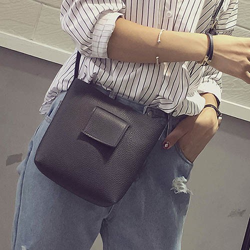 tas selempang fashion wanita sling bag cewek korea kulit simple (2I4) bta346