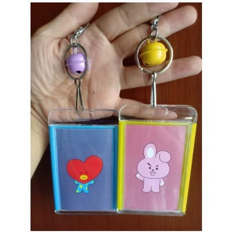 

Cover Holder Kartu Id Desain Kpop Bts Bt21 Dengan Gantungan Kunci