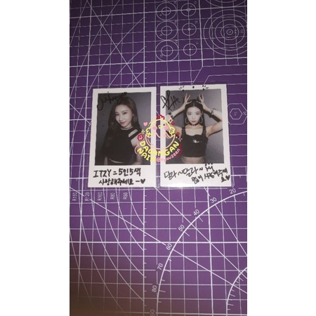 [ON HAND] ITZY official pob pola polaroid icy photocard pc chaeryeong chaer lia