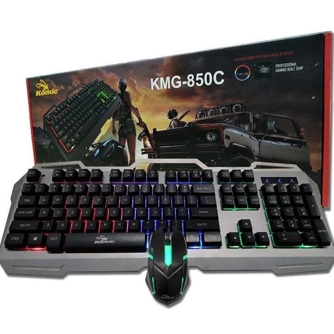 PAKET KEYBOARD MOUSE BUNDLE GAMING KOMIC COMBO KMG-850C
