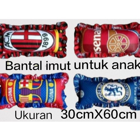 BANTAL CINTA ANAK IMUT BRENDIS 30X60 SUDAH PLUS SARUNG KARAKTER BOLA