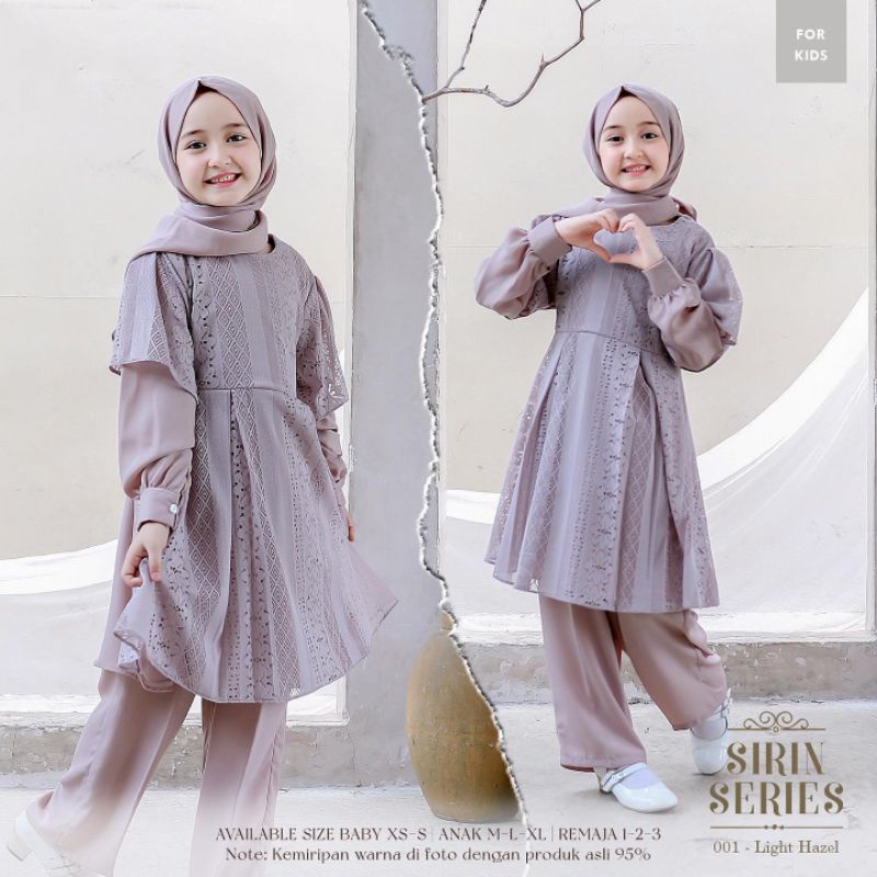 SIRIN SERIES KIDS 2IN1 MIX BRUKAT MALIKA/SETELAN MUSLIM ANAK 8-10 TAHUN/SETELAN ATASAN BRUKAT + CELANA/FASHIOM MUSLIM ANAK TERBARU/KOSHIRIN 2IN1/FAR MOSLEMSTORE