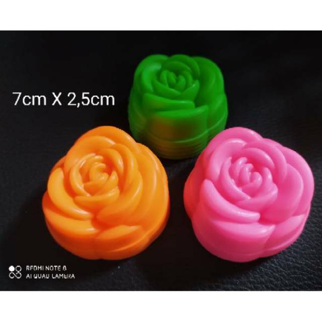 12pcs Cetakan puding / agar / jelly bunga mawar diameter 7cm