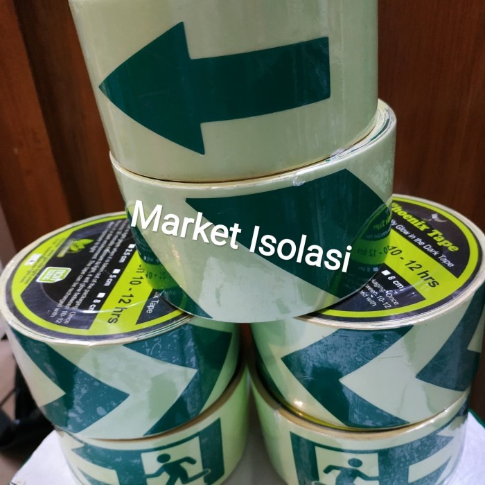 

(BISA COD) lakban fosfor jalur evakuasi - glow in the dark 2inch