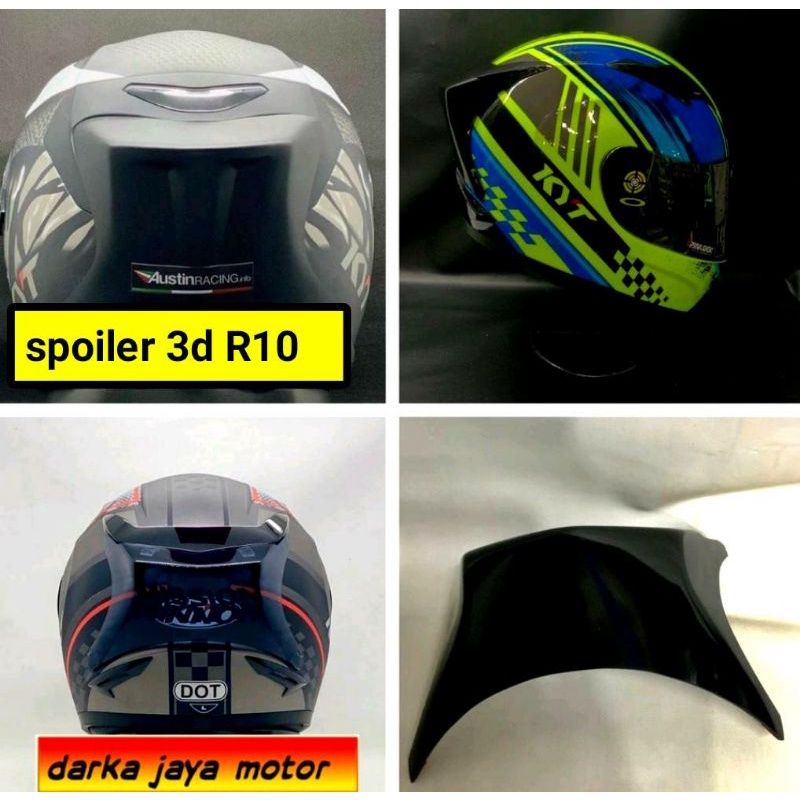 Spoiler 3D KYT R10 New Spoiler R10 Spoiler 3D Kyt K2r Spoiler Kyt Rc7 3D