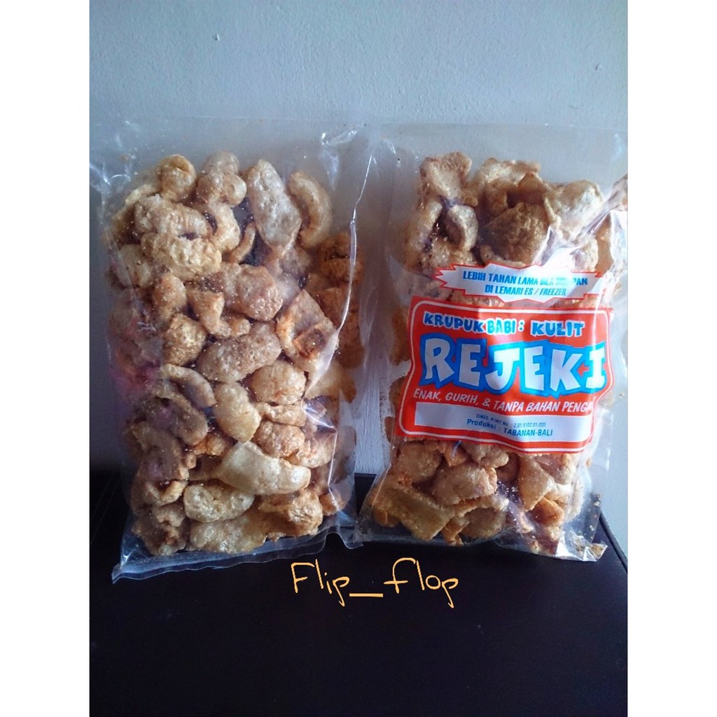 

Kerupuk Kulit Babi REJEKI (200 gram) Asli dari Bali (Non-Halal) Termurah