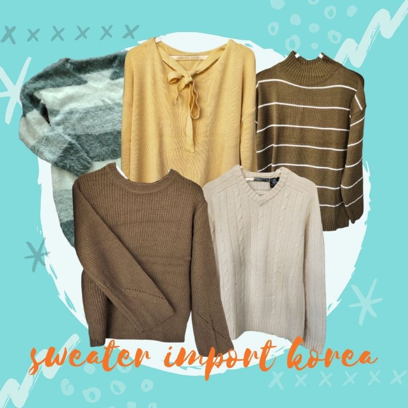 READY SWEATER IMPORT KOREA RAJUT SWEATER BULU