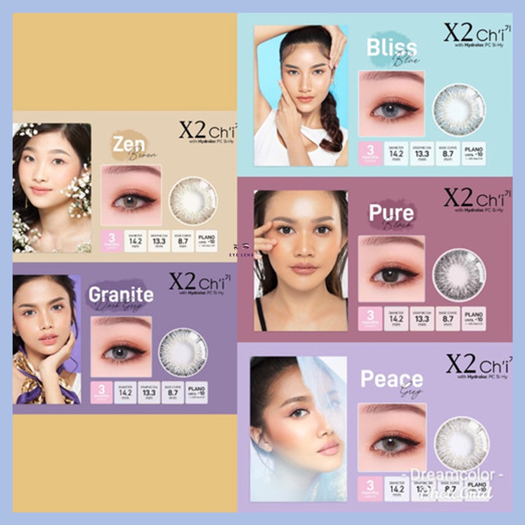 SOFTLENS X2 CHI PREMIUM SOFTLENS MINUS (-2.75 S/D -6.00) BY EXOTICON DIA 14.2MM FREE LENSCASE / Softlen Soflen Soflens