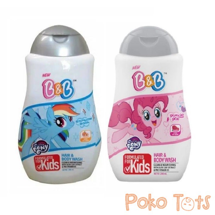 B&amp;B Kids Hair and Body Wash My Little Pony 280ml Shampo &amp; Sabun Cair Anak WHS