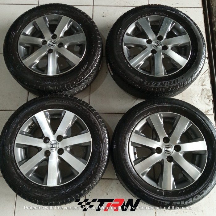 velg mobil bekas original Honda Freed Ring 15x5 PCD 4x100 ET44+Ban 185 65 r15 jazz city brio mobilio