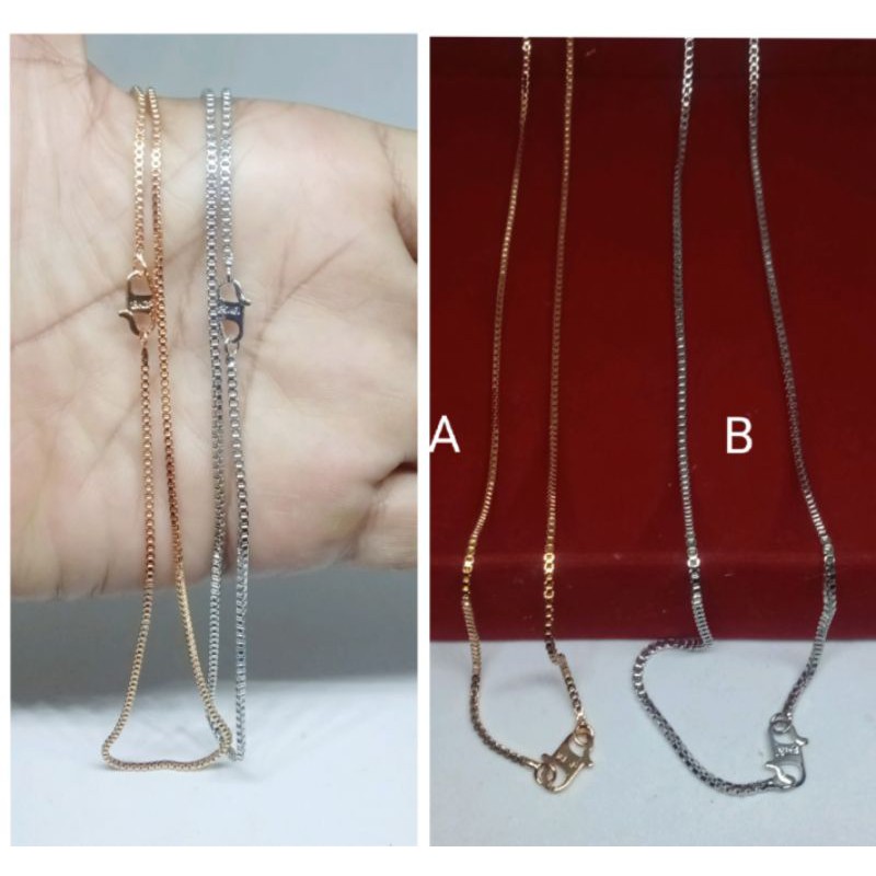 RAC01. Kalung xuping lapis emas model itali 45 cm