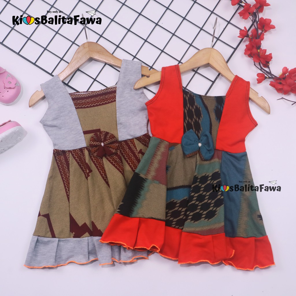 (BATIK) Dress Aurora uk Bayi - 4 Tahun / Baju Anak Perempuan Murah Dres Yukensi Adem Pakaian Pesta