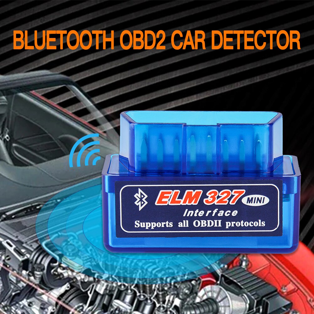 ELM327 Mini OBD OBD2 Bluetooth Wireless Car Scanner V1.5 V2.1 Alat Scan Mobil OBDII Auto Tool