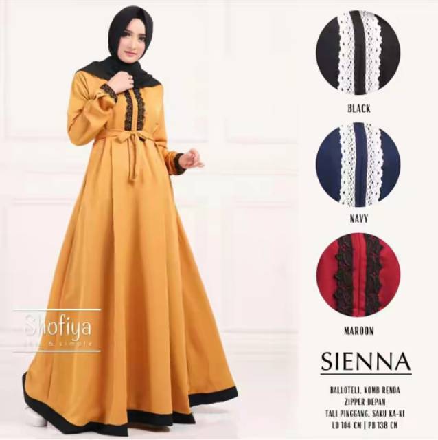 [Ada Saku] Gamis Baloteli Renda / Baju Wanita Dewasa / Dress Busui Resleting Depan