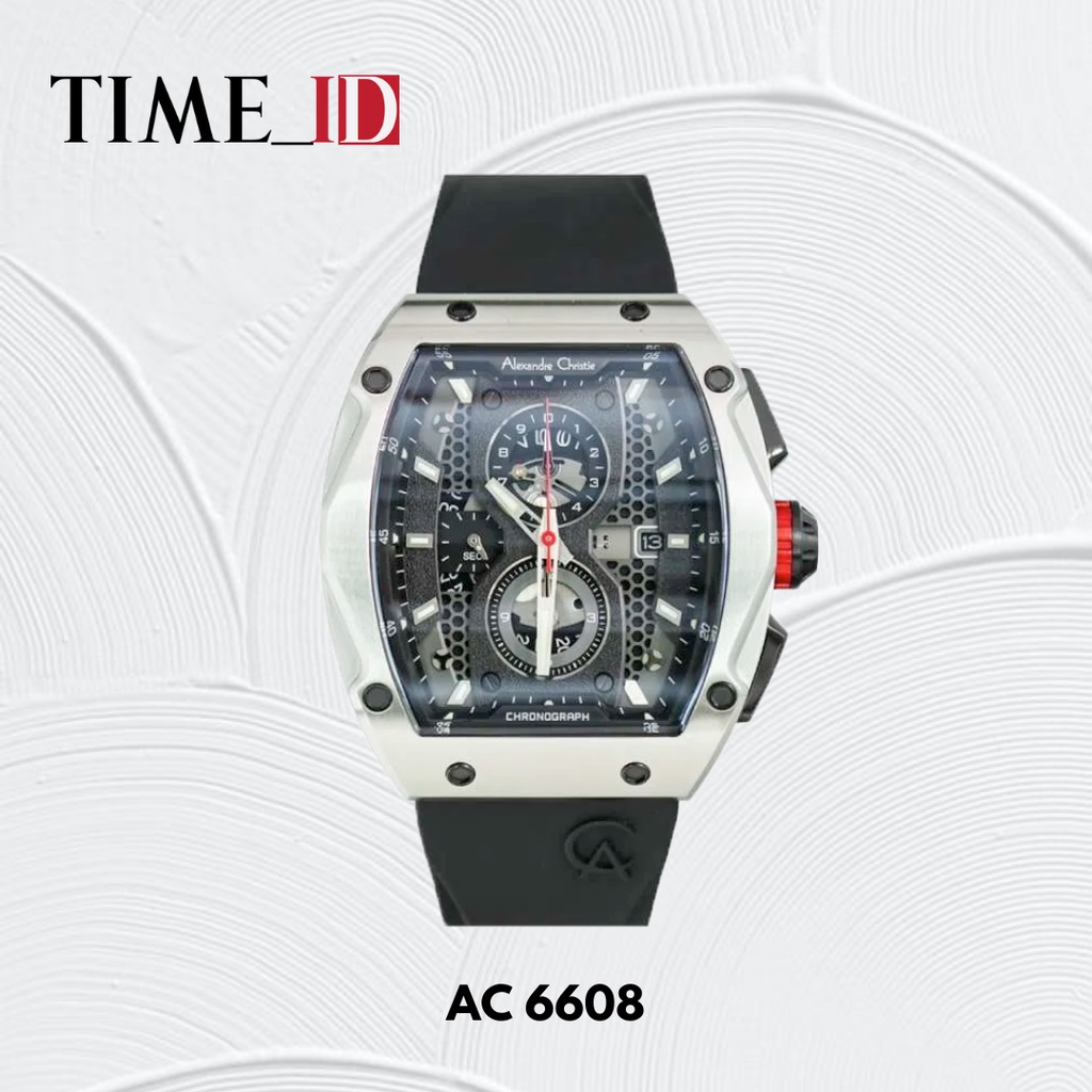 Jam Tangan Alexandre Christie AC 6608 SILVER BLACK Pria