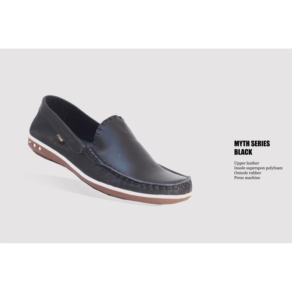 Sepatu Casual Slip On Pria Klit Asli Termurah - Cevany Myth Original handmade Santai kerja