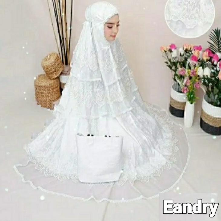 TERBARU MUKENA SUTRA PARIS  PAYET TINGKAT  RENDA TILE