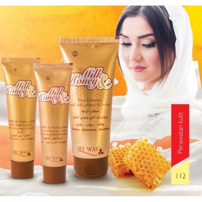 My Way Milk and Honey / Skin care wajah kaya akan susu san ekstrak madu melembabkan kulit / menutris