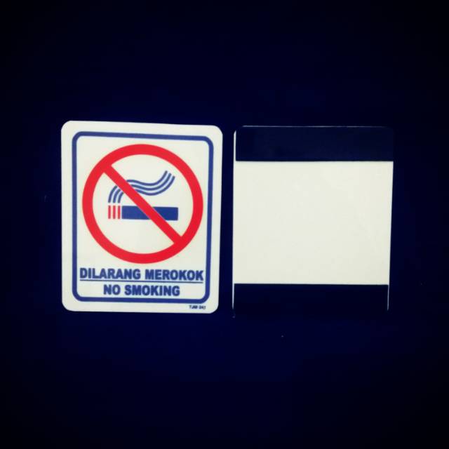 

Akrilik Acrylic plat perlengkapan rumah & kantor sign label dilarang merokok