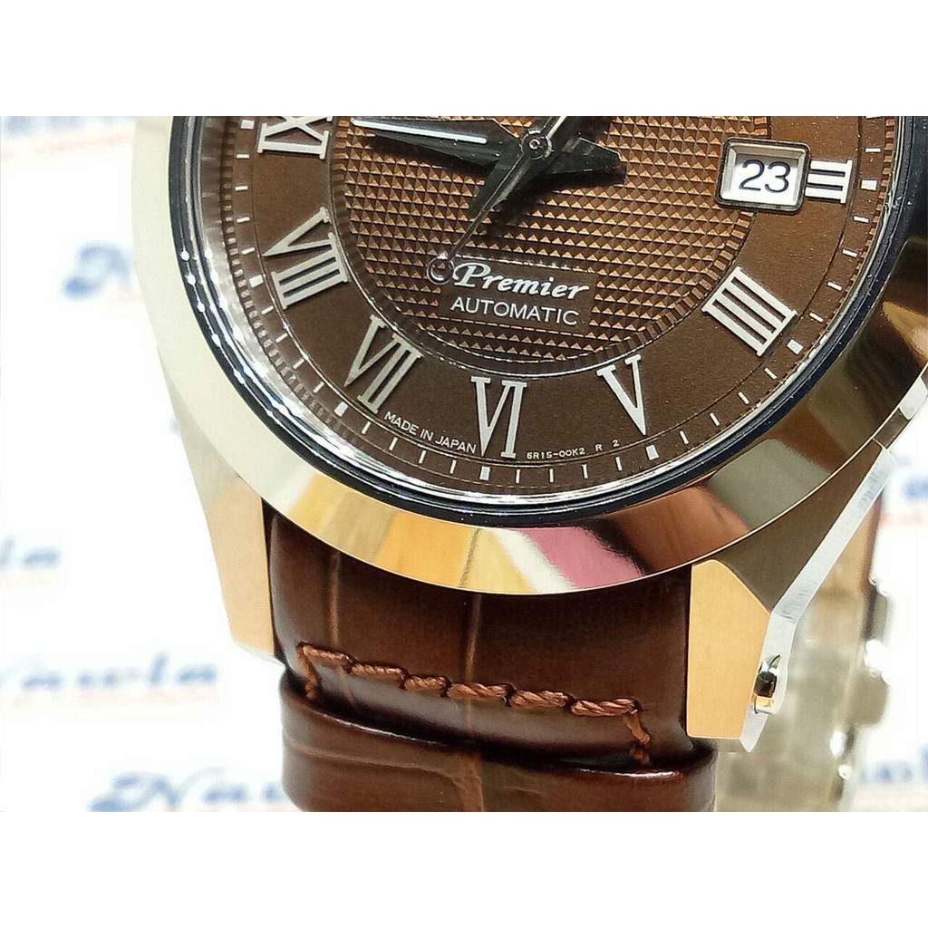 Seiko Premier SPB011J1 Automatic Sapphire Brown - Jam Tangan Pria SPB011