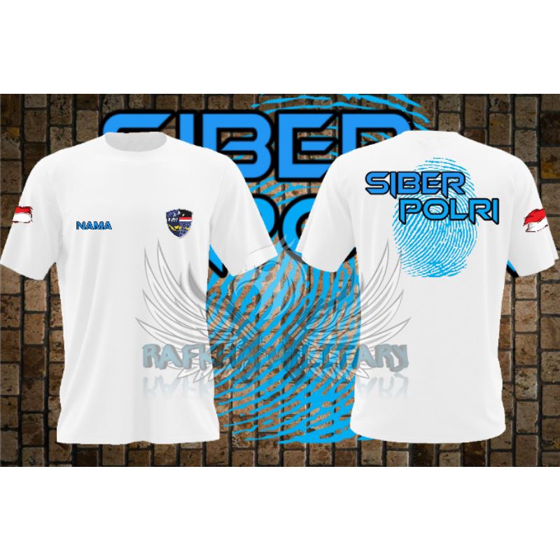 kaos siber polri, kaos lengan pendek siber polri, T-Shirt polri, kaos polri