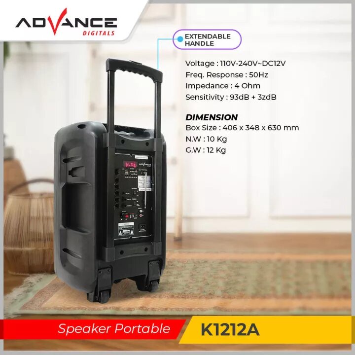 Advance Speaker Portable Meeting 12 inch Bluetooth K1212A