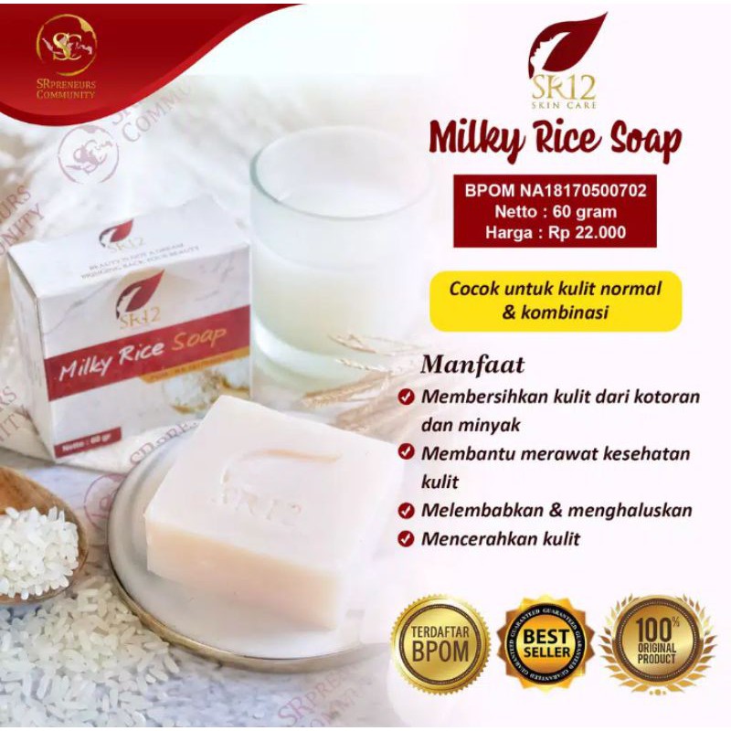 

MILKY RICE SOAP SR12 / SABUN SUSU BERAS