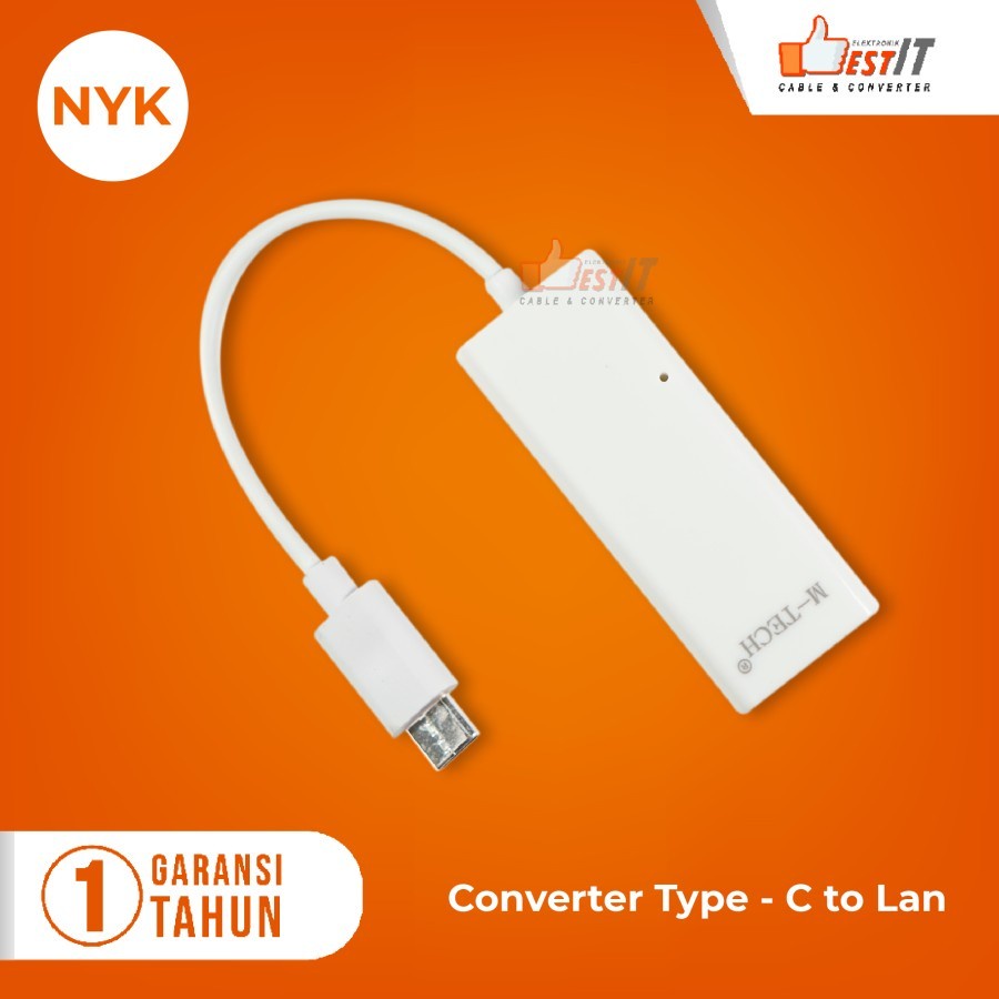 Type C USB 3.1 to RJ45 Ethernet LAN Adapter