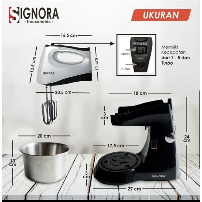 SIGNORA MIXER WITH BOWL ALAT PENGOLAH BUMBU DAPUR SAYURAN