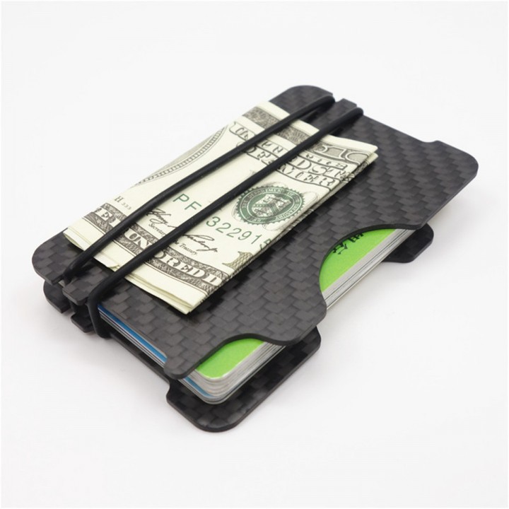 Slim Aluminium Credit Card Holder Money Clip RFID Blocker